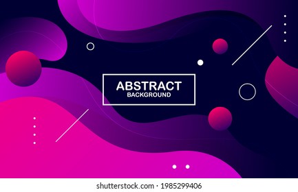 Liquid wave background with purple and pink color background. Fluid wavy shapes. Vector illustration
