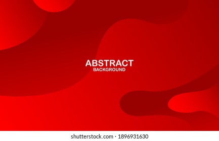 Liquid Wave Background With Red Color Background. Vector Illustration