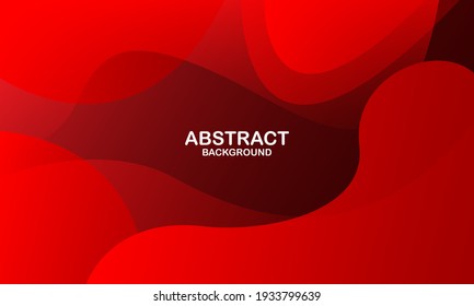 Liquid wave background with red color background. Fluid wavy shapes. Eps10 vector
