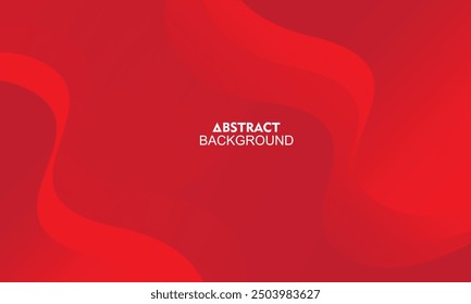 Fondo de onda líquida con fondo de color rojo. Formas onduladas fluidas. Ilustración vectorial