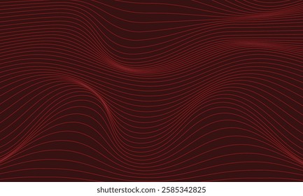 Liquid wave background with red color background. Fluid wavy shapes. Vector illustration