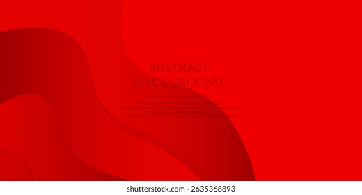 Liquid wave background with red color background. Fluid wavy shapes. Vector illustration