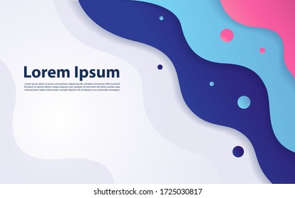 Liquid wave background with soft color background. Modern abstract liquid textured geometric elements design.