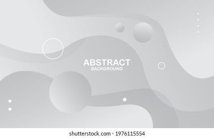 Liquid wave background with white and grey color background. Fluid wavy shapes. Vector illustration