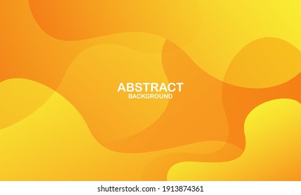 Liquid wave background with yellow color background. Fluid wavy shapes. Eps10 vector