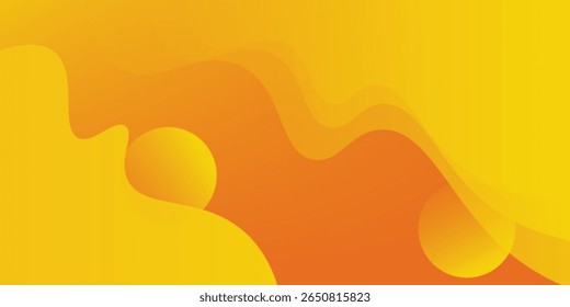 Fondo de onda líquida con fondo de color amarillo. Formas onduladas fluidas. Vector Eps10
