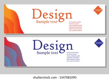 liquid wave banner design modern layout illustrator