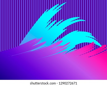 Liquid wave, violet gradient. Modern trend background. Synthwave, futurism background. Retrowave. Vector illustration