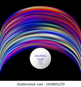 Liquid waveform in bright colors. Idea for your design project.