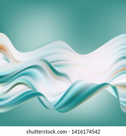 Liquid waveform in pastel colors. Idea for your design project.