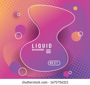 liquid and waves colorful banner vector illustration design