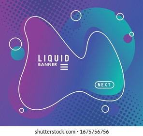 liquid and waves colorful banner vector illustration design