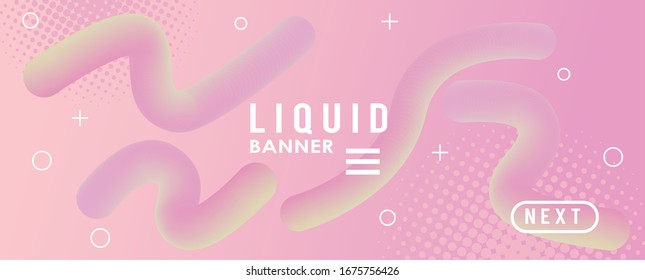 liquid and waves colorful gradient banner vector illustration design