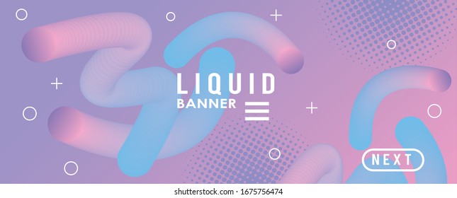 liquid and waves colorful gradient banner vector illustration design