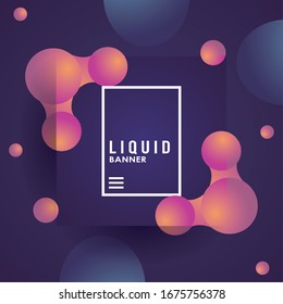 liquid and waves colorful square banner vector illustration design