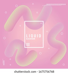 liquid and waves colorful square banner vector illustration design
