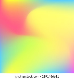 Fondo de degradado multicolor púrpura liquido azul ondulado. Papel de fondo dinámico amarillo de color de curva rosa. Agua Verde Pastel La Superficie Arcoiris Suave. Malla de gradiente naftalina de nevado brillante con fluido borroso.