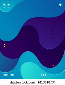 Liquid and wavy fluid vector graphic asset. Trendy, modern and dynamic graphic element. Colorful futuristic background design.