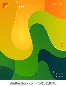 Liquid and wavy fluid vector graphic asset. Trendy, modern and dynamic graphic element. Colorful futuristic background design.