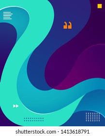 Liquid and wavy fluid vector graphic asset. Trendy, modern and dynamic graphic element. Colorful futuristic background design.