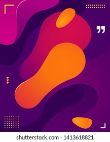 Liquid and wavy fluid vector graphic asset. Trendy, modern and dynamic graphic element. Colorful futuristic background design.