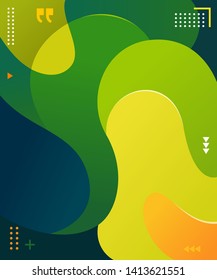 Liquid and wavy fluid vector graphic asset. Trendy, modern and dynamic graphic element. Colorful futuristic background design.