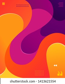 Liquid and wavy fluid vector graphic asset. Trendy, modern and dynamic graphic element. Colorful futuristic background design.