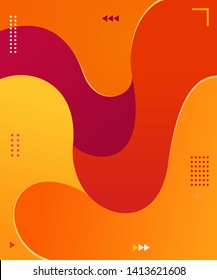 Liquid and wavy fluid vector graphic asset. Trendy, modern and dynamic graphic element. Colorful futuristic background design.