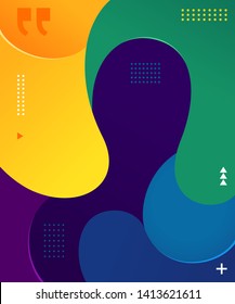 Liquid and wavy fluid vector graphic asset. Trendy, modern and dynamic graphic element. Colorful futuristic background design.