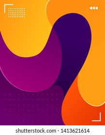 Liquid and wavy fluid vector graphic asset. Trendy, modern and dynamic graphic element. Colorful futuristic background design.