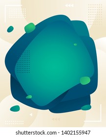 Liquid and wavy vector graphic asset. Trendy, modern and futuristic graphic element. Colorful background element.