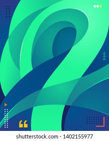 Liquid and wavy vector graphic asset. Trendy, modern and futuristic graphic element. Colorful background element.