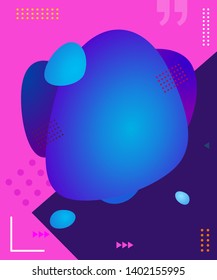 Liquid and wavy vector graphic asset. Trendy, modern and futuristic graphic element. Colorful background element.