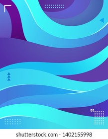 Liquid and wavy vector graphic asset. Trendy, modern and futuristic graphic element. Colorful background element.