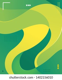 Liquid and wavy vector graphic asset. Trendy, modern and futuristic graphic element. Colorful background element.