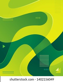 Liquid and wavy vector graphic asset. Trendy, modern and futuristic graphic element. Colorful background element.