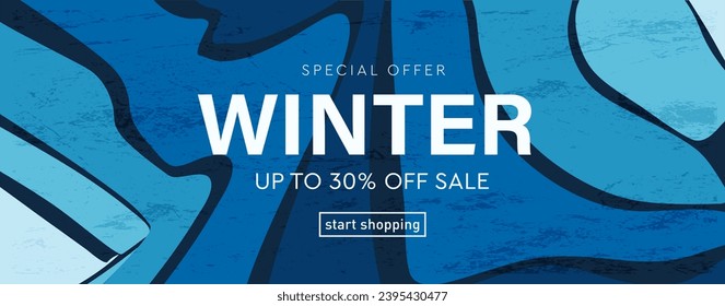 Liquid Winter Gradient Sale. Christmas Background for Advertising, Web, Social Media, Poster, Banner, Cover. Special Offer 30% Discount.