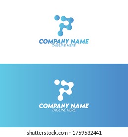 LOGOTIPO DE GRADIENTE AZUL DE PALABRA LÍQUIDA