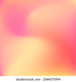 Liquid Yellow Trendy Pink Warm Swirl Gradient Mesh. Watercolor Orange Neon Curve Fluid Gradient Background. Flow Bright Sunset Peach Blurred Texture. Red Vibrant Color Sunrise Pastel Wallpaper.