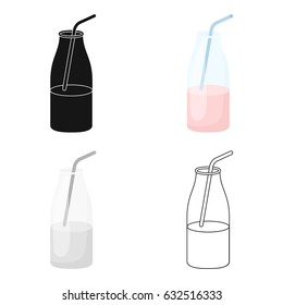 Liquid yogurt icon cartoon. Single bio, eco, organic product icon from the big milk cartoon.