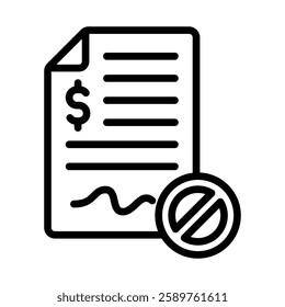 Liquidation Notice Line Vector Illustration On White Background.
