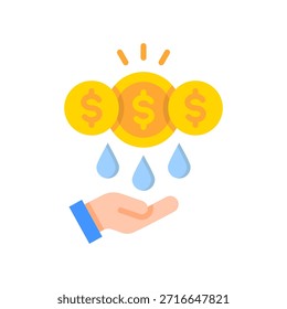 Liquidity Icon Flat Vector Illustration