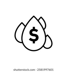Liquidity icon Flat vector set outline