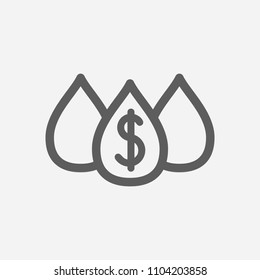 Liquidity icon line symbol. Isolated vector illustration of  icon sign concept for your web site mobile app logo UI design.