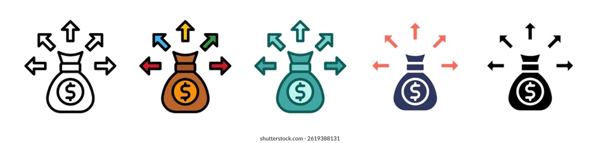 Liquidity Icon multiple Vector Illustration