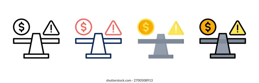 Liquidity icon set multiple style collection