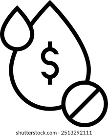 liquidity icon. Thin linear style design isolated on white background