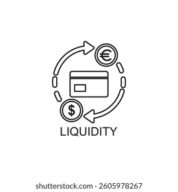 liquidity icon , withdrawal icon vector