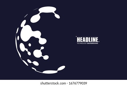 Liquid-like abstract graphics, vector illustration.