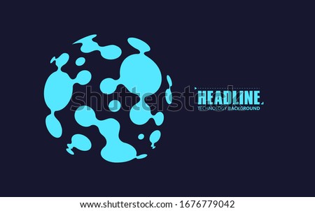 Liquid-like abstract graphics, vector illustration.